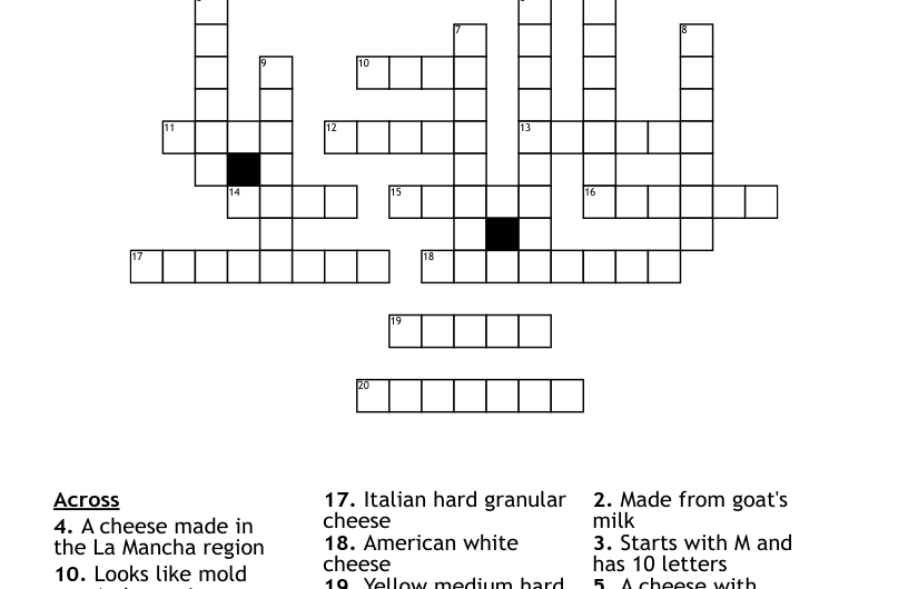 Creamy Cheese Crossword Clue