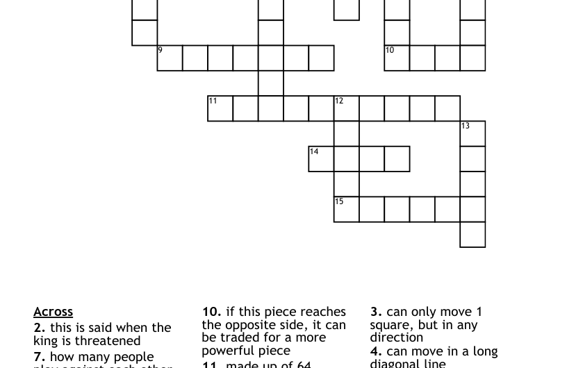 Chess Piece Crossword Clue