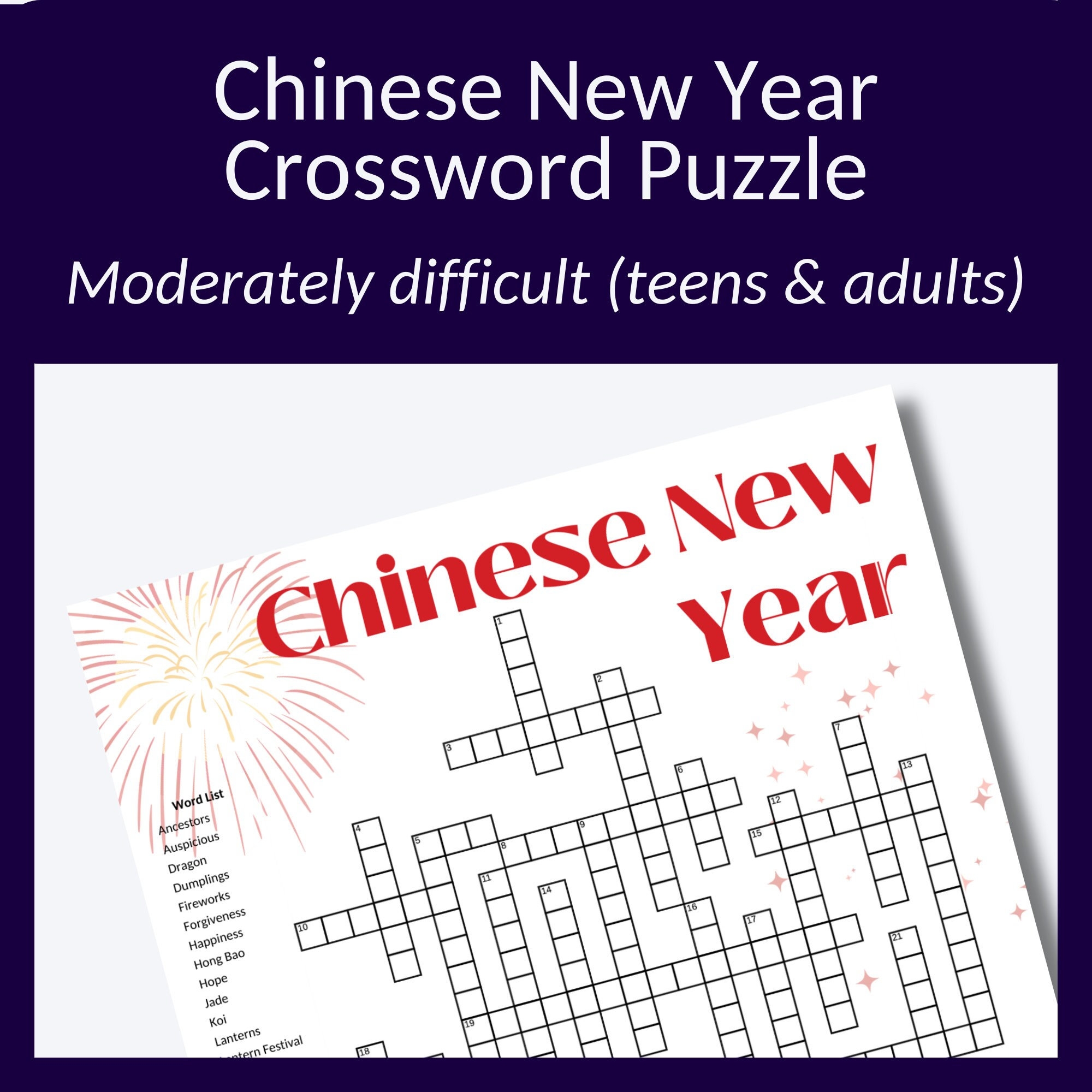 Chinese New Year Puzzle Etsy Chinese New Year Puzzle Etsy