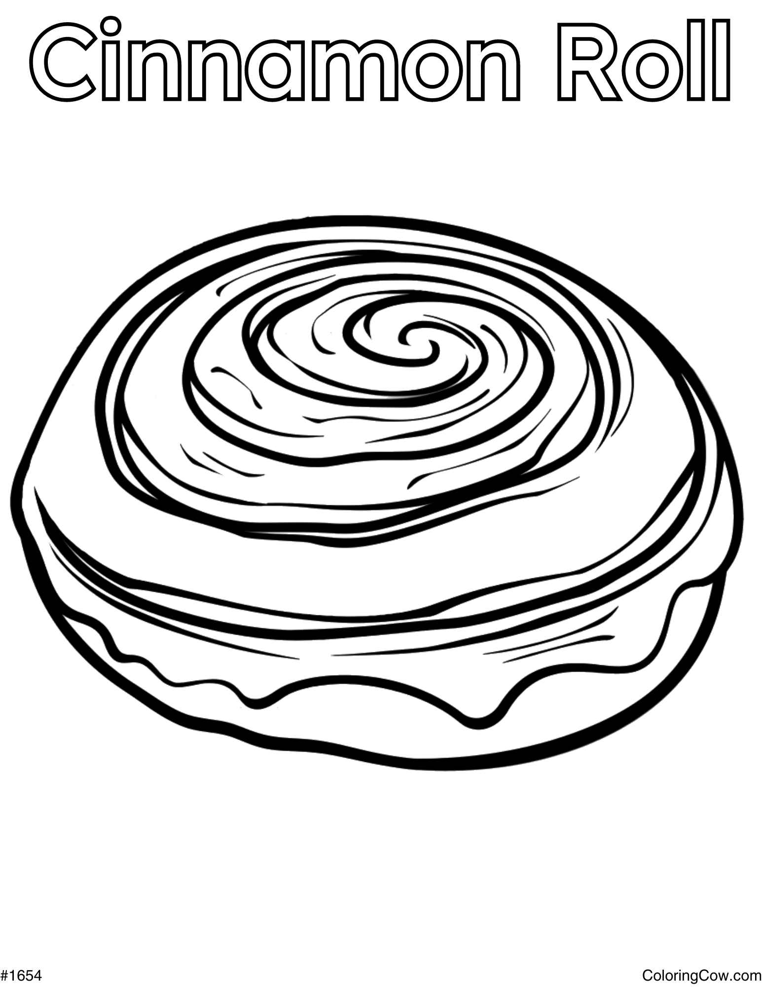 cinnamon roll coloring page cinnamon roll coloring page
