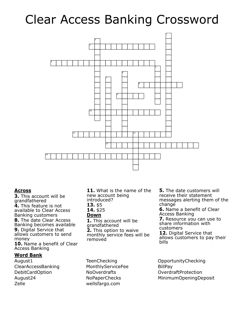 Clear Crossword Clue