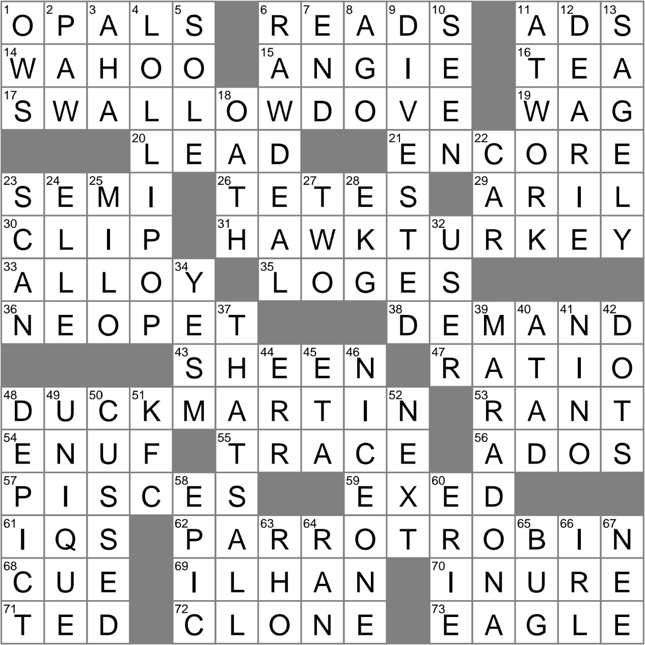 Clever One Crossword Clue Archives LAXCrossword
