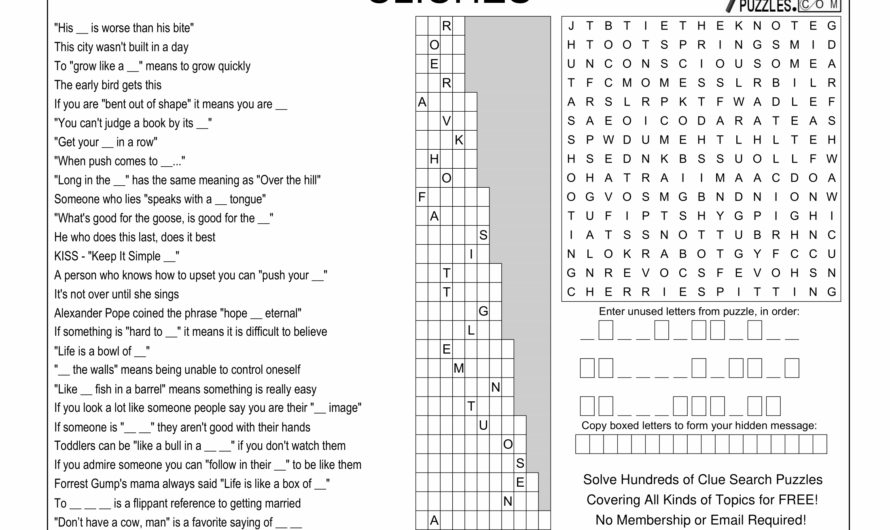 Cliched Crossword Clue