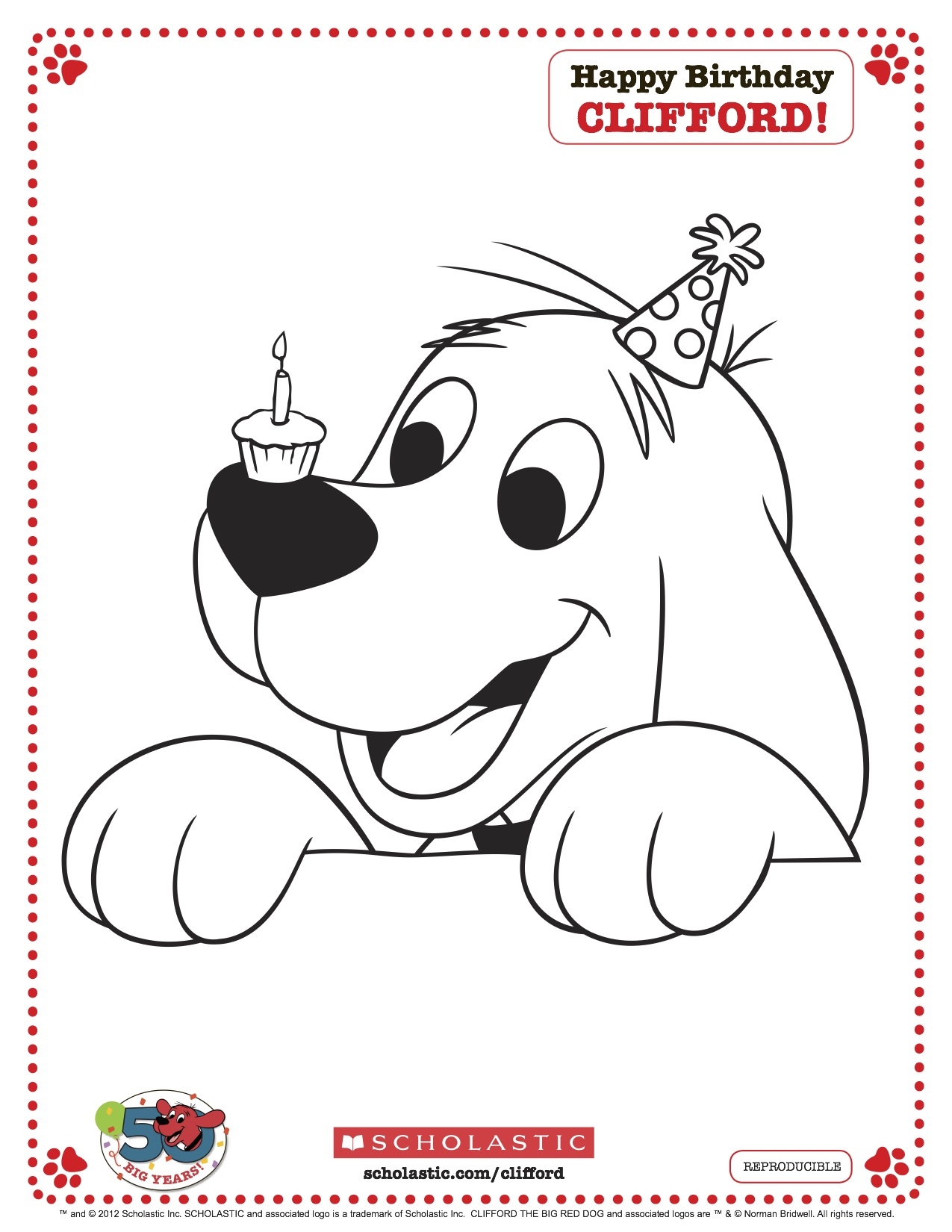 Clifford Printable Birthday Coloring Page From Scholastic Mama Likes This Clifford Printable Birthday Coloring Page From Scholastic Mama Likes This