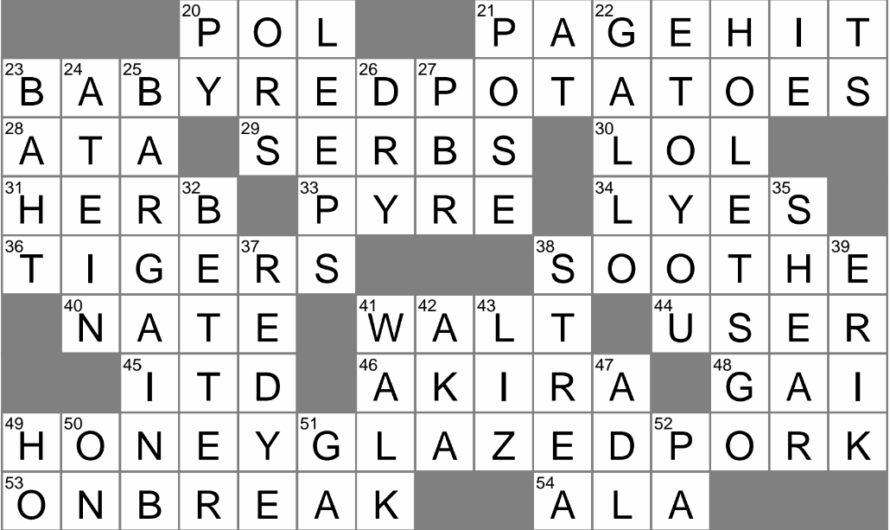 Clipped Crossword Clue