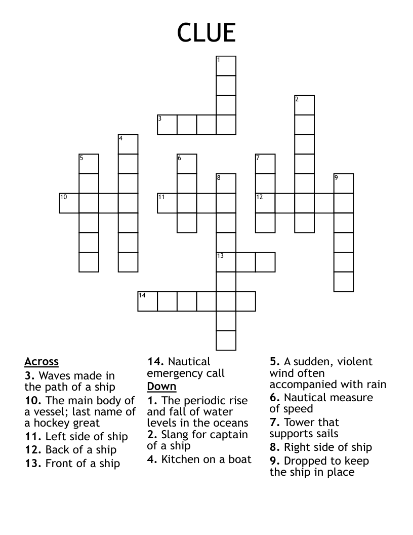 CLUE Crossword WordMint CLUE Crossword WordMint