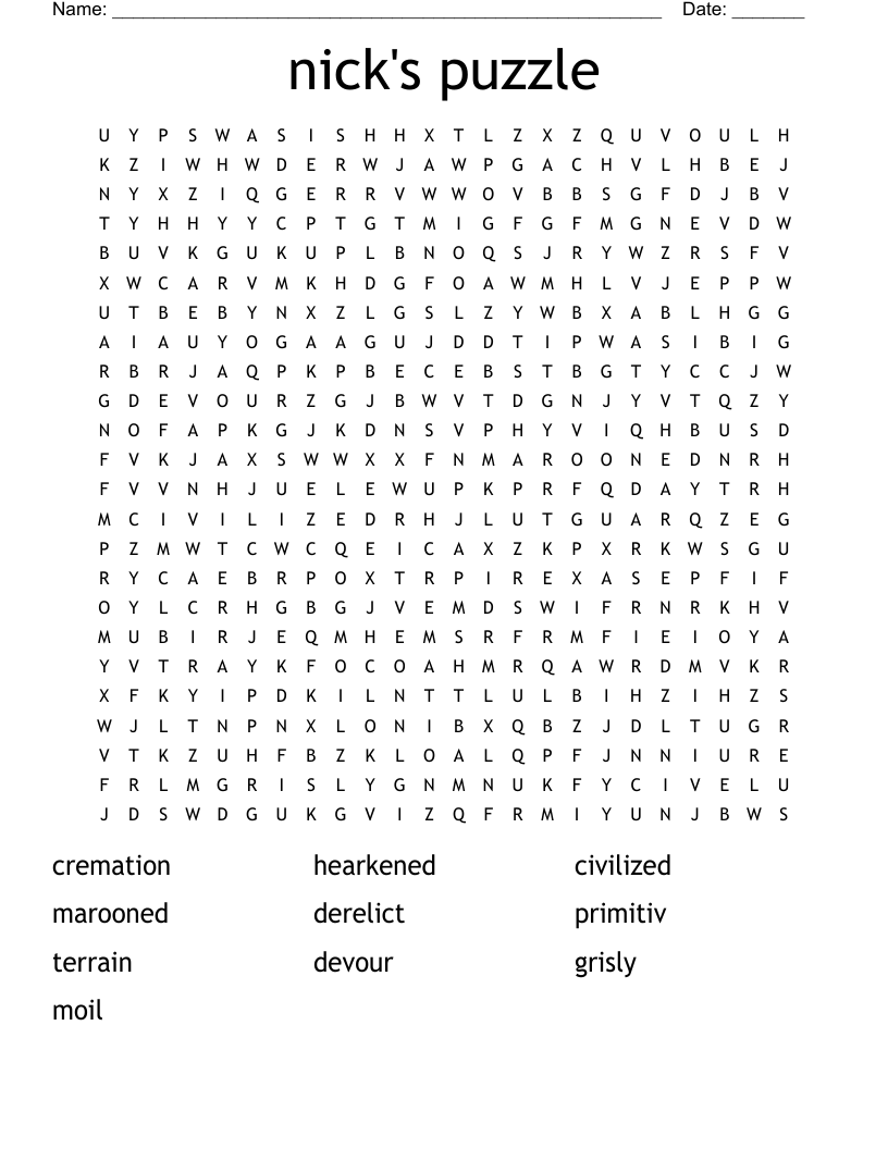 College Word List 3 Crossword WordMint