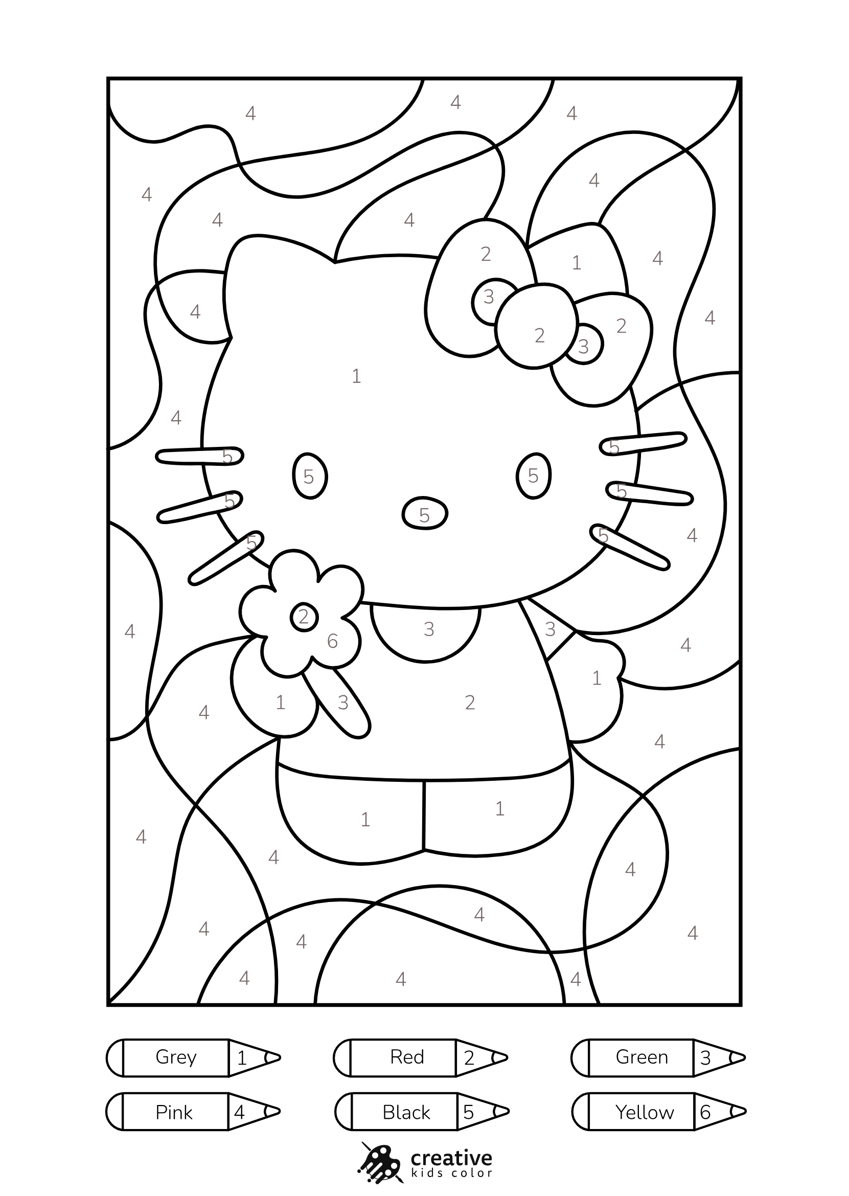 Color By Number Coloring Pages 50 Free Printable PDFs
