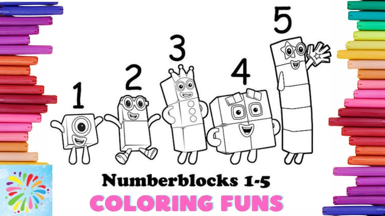 number blocks coloring pages number blocks coloring pages