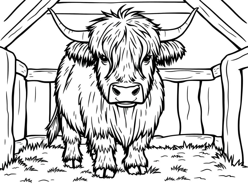 highland cow coloring page highland cow coloring page