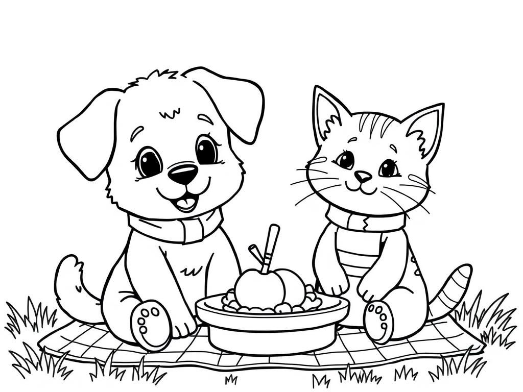 cat and dog coloring pages cat and dog coloring pages