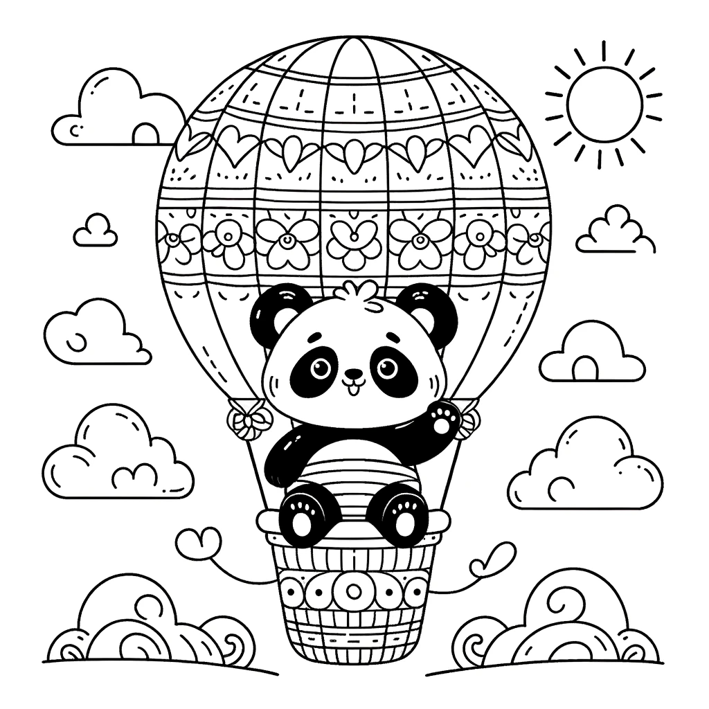 hot air balloon coloring page hot air balloon coloring page
