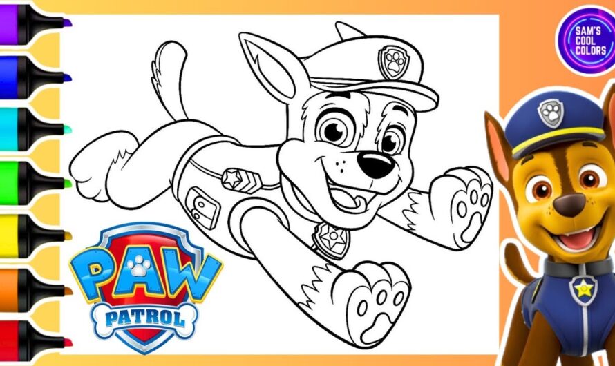 Chase Paw Patrol Coloring Pages