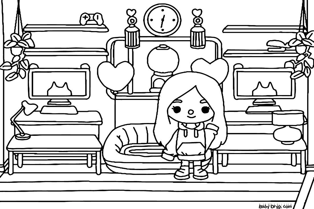 Coloring Toca Boca Girl In The Living Room Coloring Toca Boca Coloring Toca Boca Girl In The Living Room Coloring Toca Boca