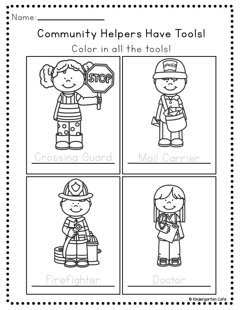Community Helpers Coloring Page By Teach Simple Community Helpers Coloring Page By Teach Simple