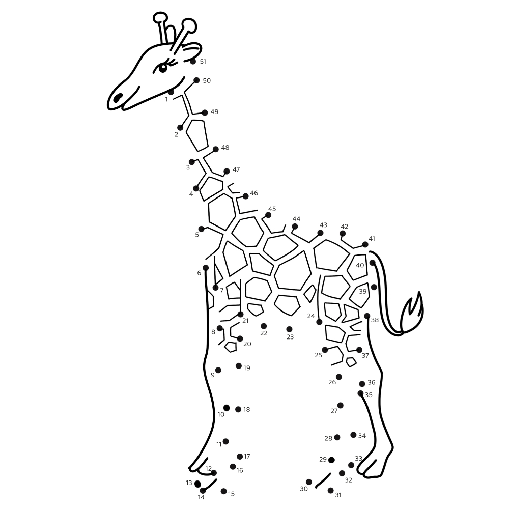 Connect The Dots Giraffe Connect The Dots Giraffe