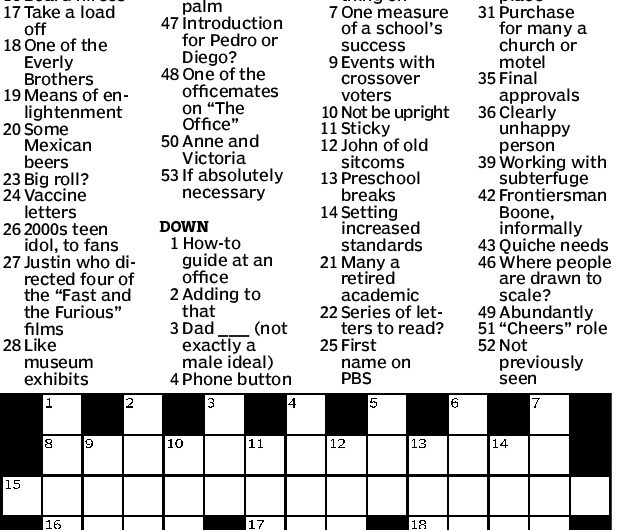 Star Tribune Crossword Puzzle