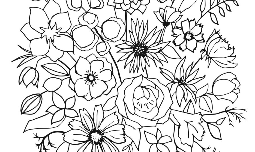 Flower Bouquet Coloring Page