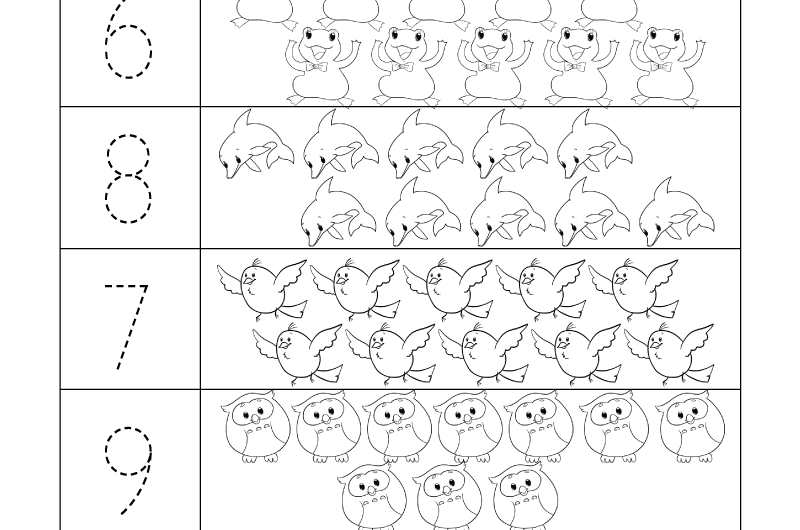 Count And Color Worksheets