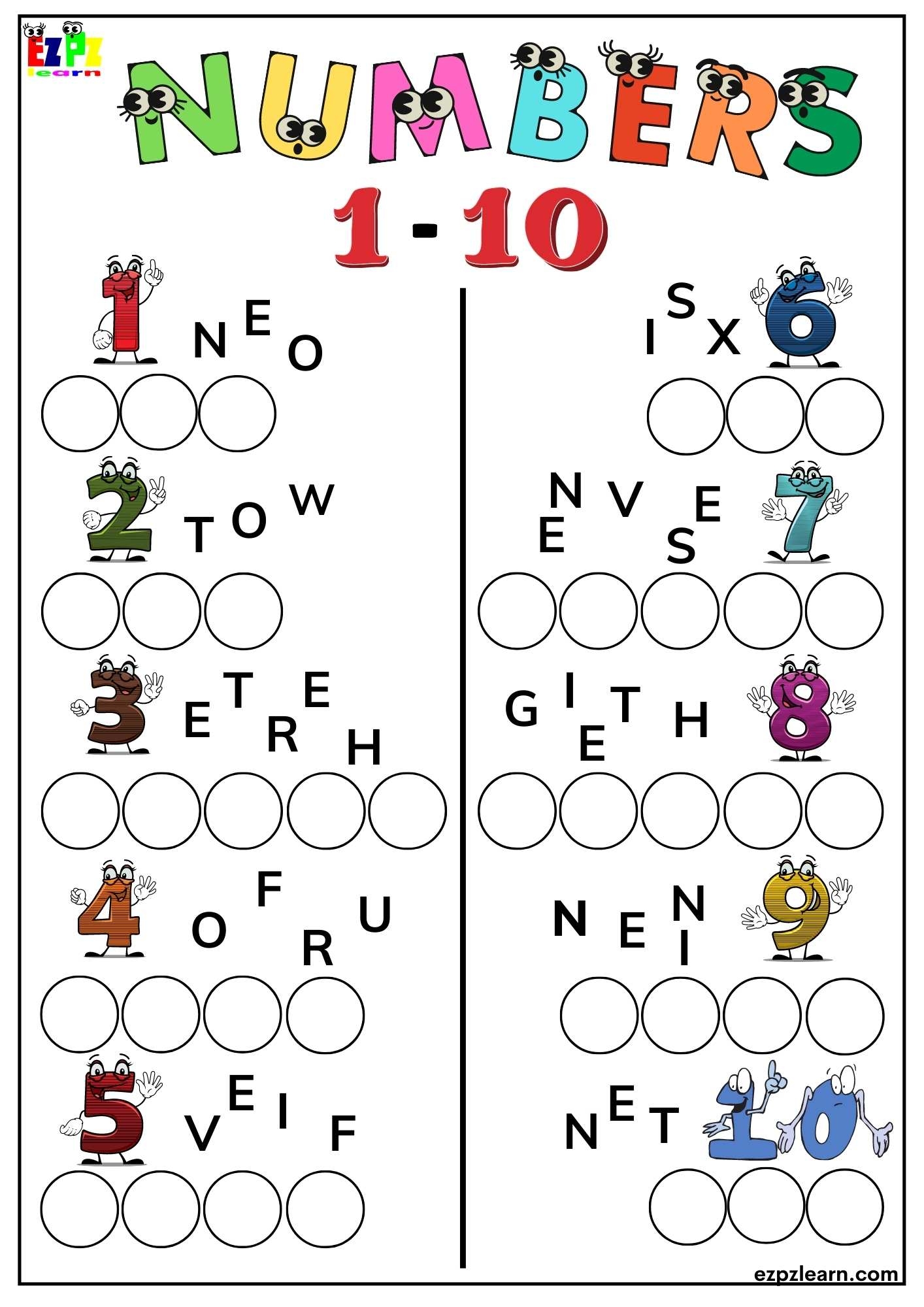 Count And Write The Number 1 10 Worksheet Digital Worksheets Library