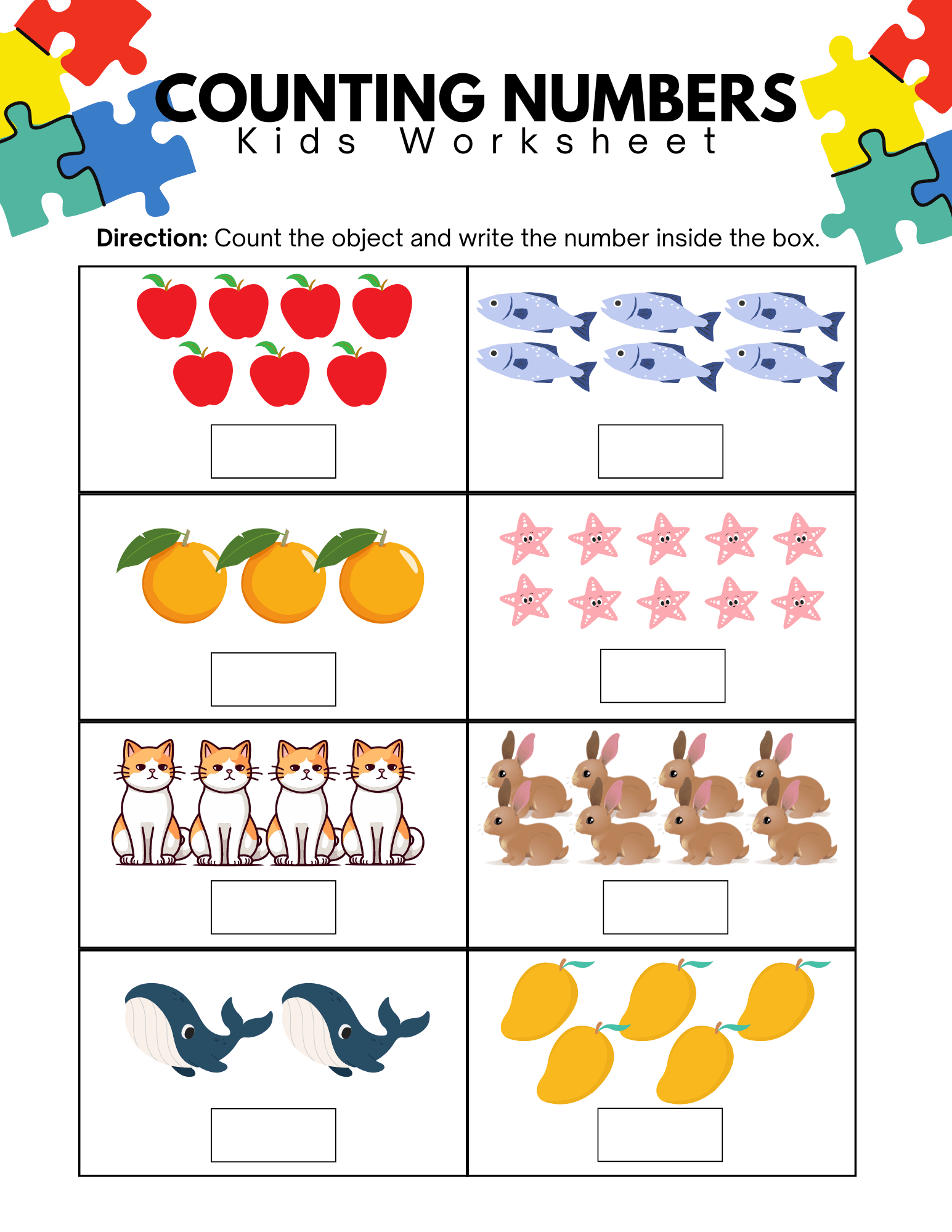 numbers and counting worksheets