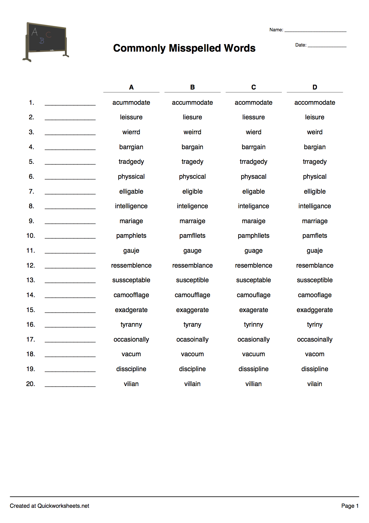 Create Customized Spelling Worksheets Easy Worksheet Generator Worksheets Library