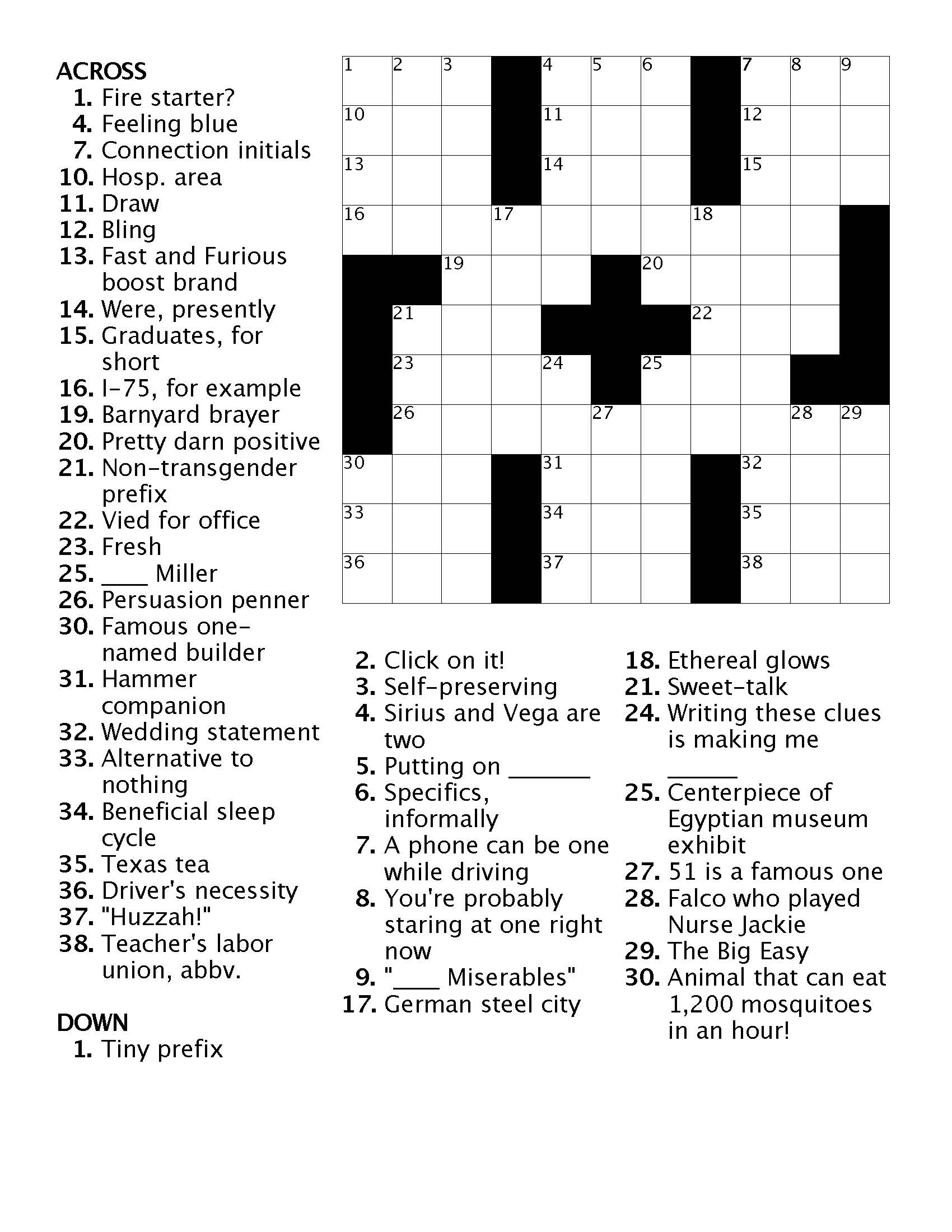 Crossword 2 Ann Arbor District Library Crossword 2 Ann Arbor District Library