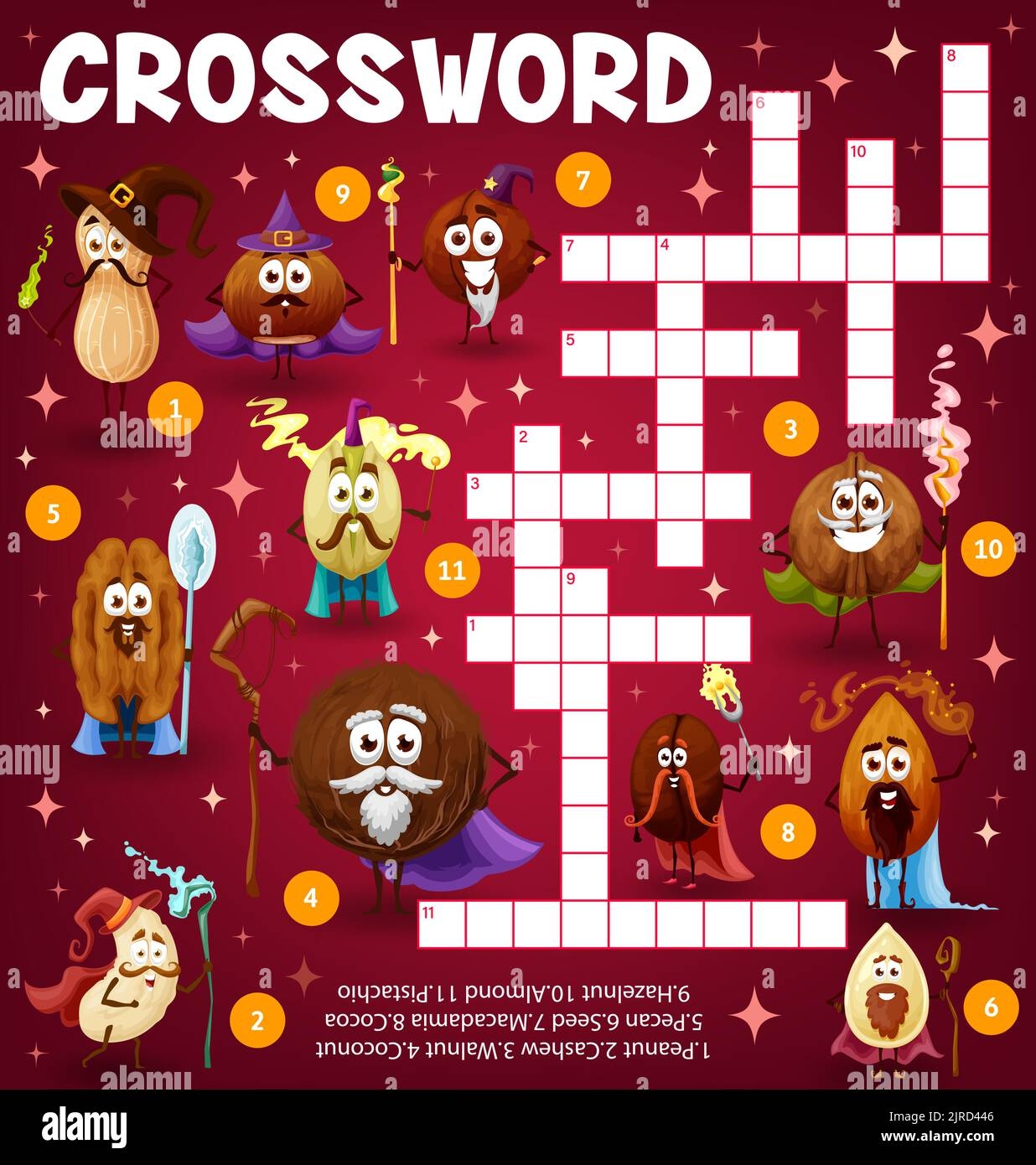 Crossword Education Quiz Worksheet Cartoon Nuts And Beans Wizards And Sorcerers Vector Puzzle Crossword Game Grid With Peanut Cashew And Walnut Wizards Characters With Magic Wands Stock Vector Image Art Crossword Education Quiz Worksheet Cartoon Nuts And Beans Wizards And Sorcerers Vector Puzzle Crossword Game Grid With Peanut Cashew And Walnut Wizards Characters With Magic Wands Stock Vector Image Art