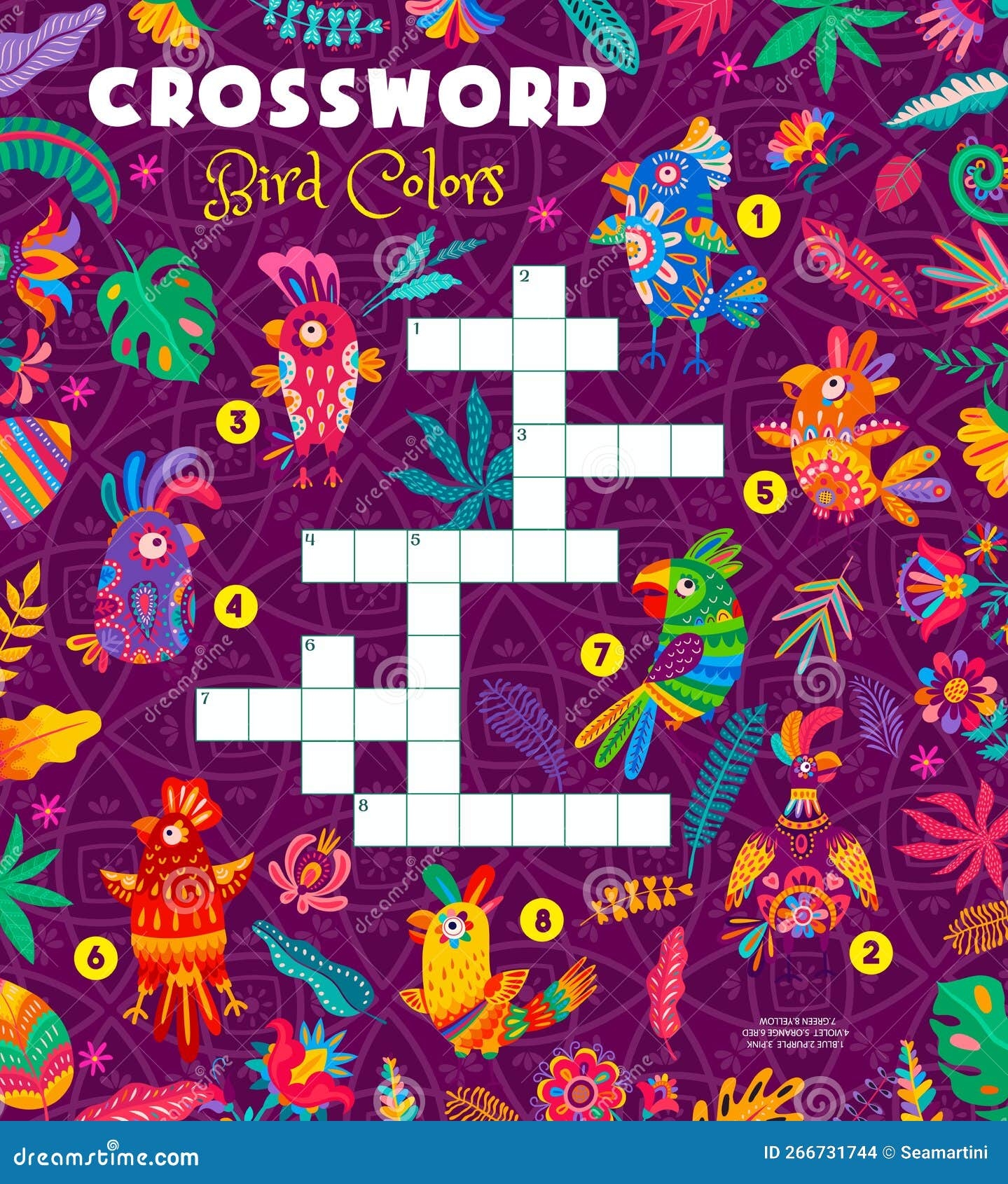 Crossword Quiz Game Find A Color Of Parrots Stock Vector Illustration Of Bird Test 266731744 Crossword Quiz Game Find A Color Of Parrots Stock Vector Illustration Of Bird Test 266731744