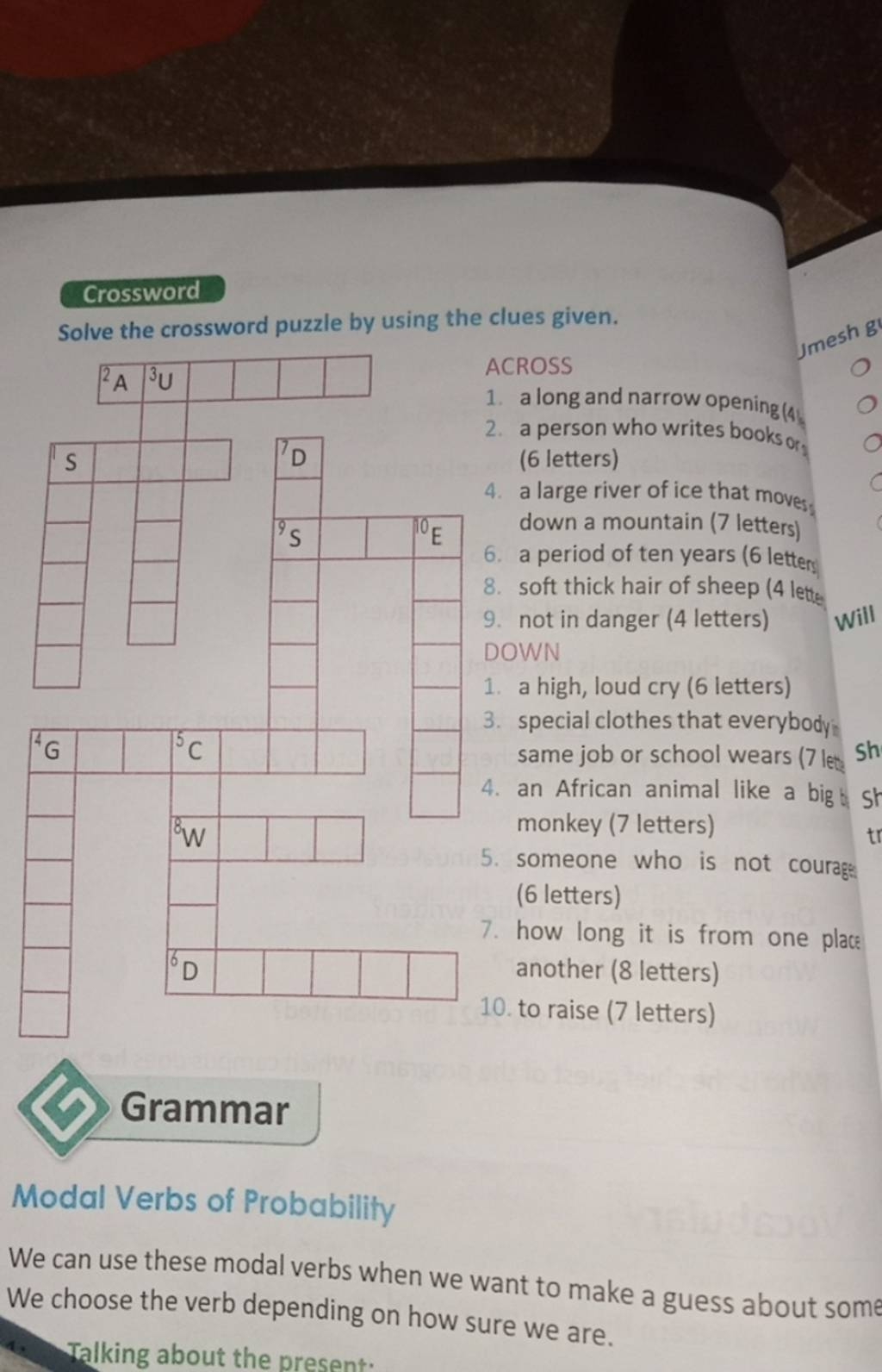 Crossword Solve The Crossword Puzzle By Using The Clues Given ACROSS A L Crossword Solve The Crossword Puzzle By Using The Clues Given ACROSS A L