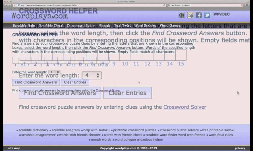 Crossword Clues Wordplay