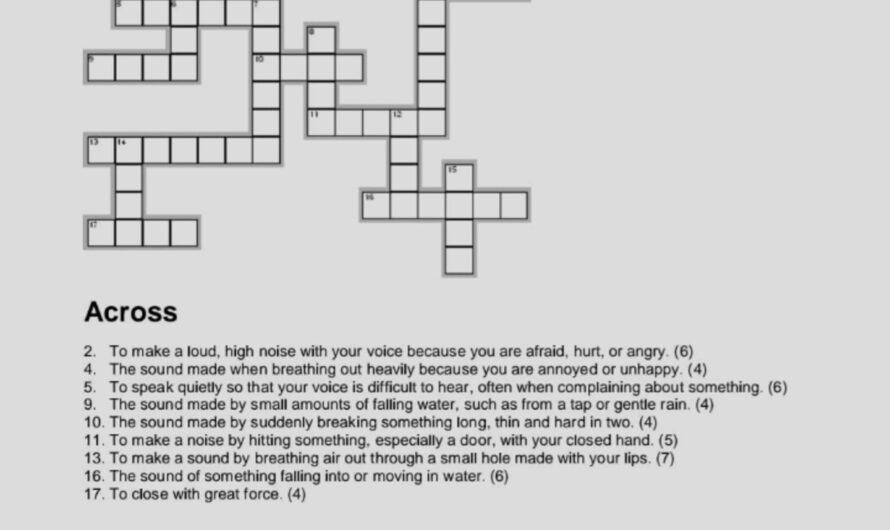 Loud Sound Crossword Clue