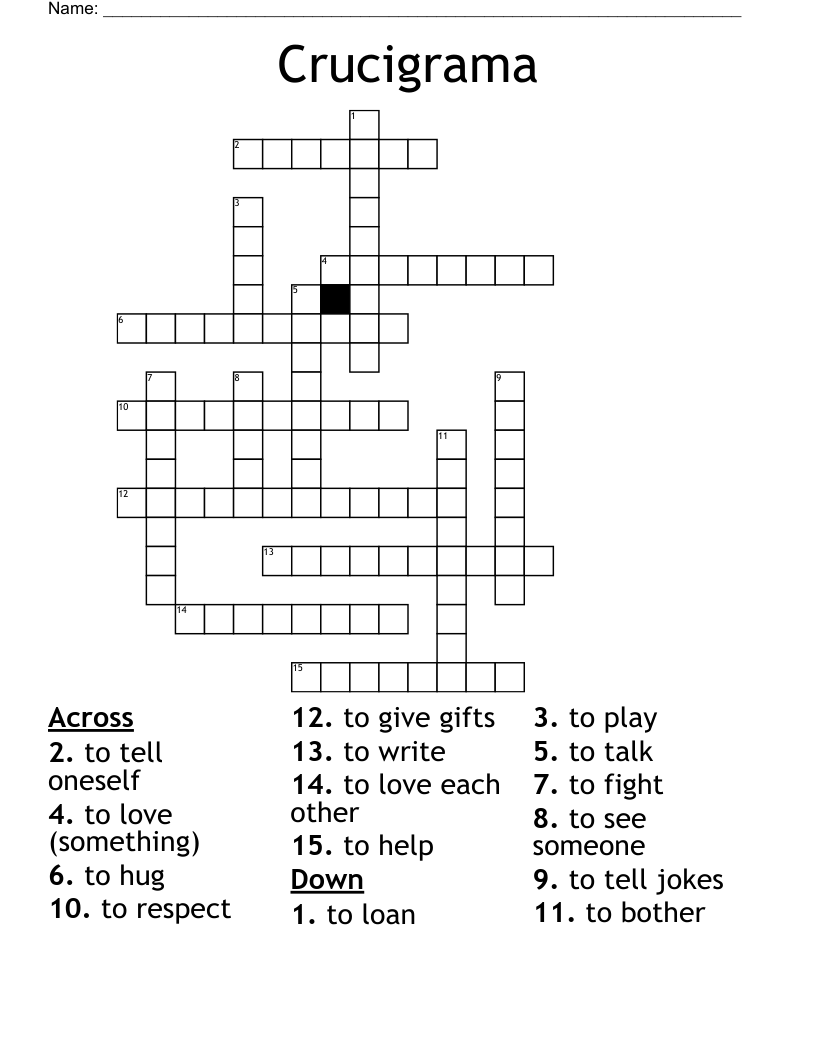 Crucigrama Crossword WordMint Crucigrama Crossword WordMint