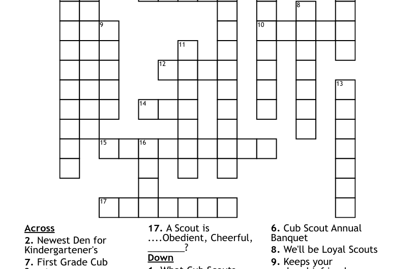 Cub Scout Leader Crossword Clue