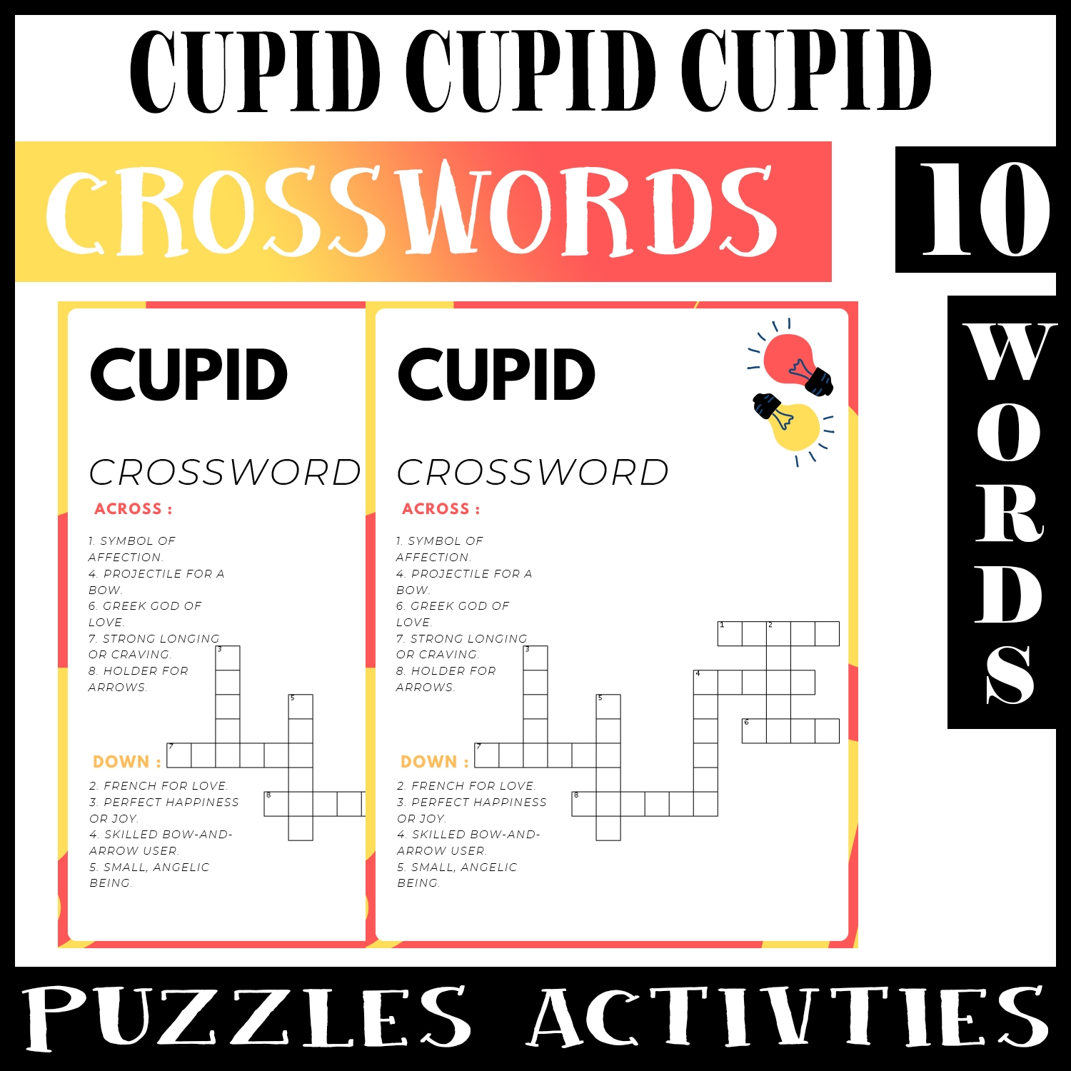 Cupid No Prep Crossword Puzzle Worksheet Activity For Morning Work Made By Teachers Cupid No Prep Crossword Puzzle Worksheet Activity For Morning Work Made By Teachers