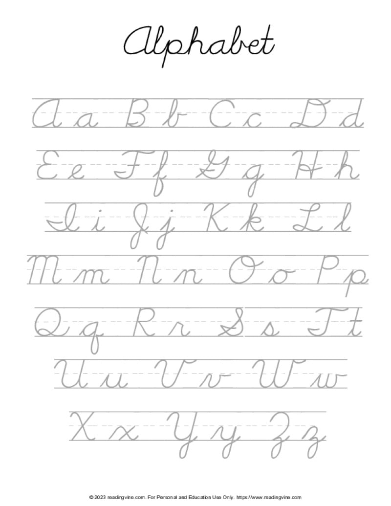 Cursive Writing Practice Sheets PDF ReadingVine Worksheets Library Cursive Writing Practice Sheets PDF ReadingVine Worksheets Library