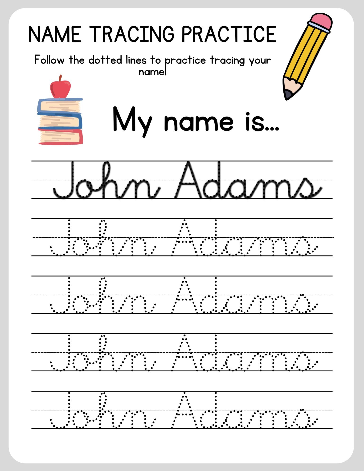 name tracing with lines name tracing with lines
