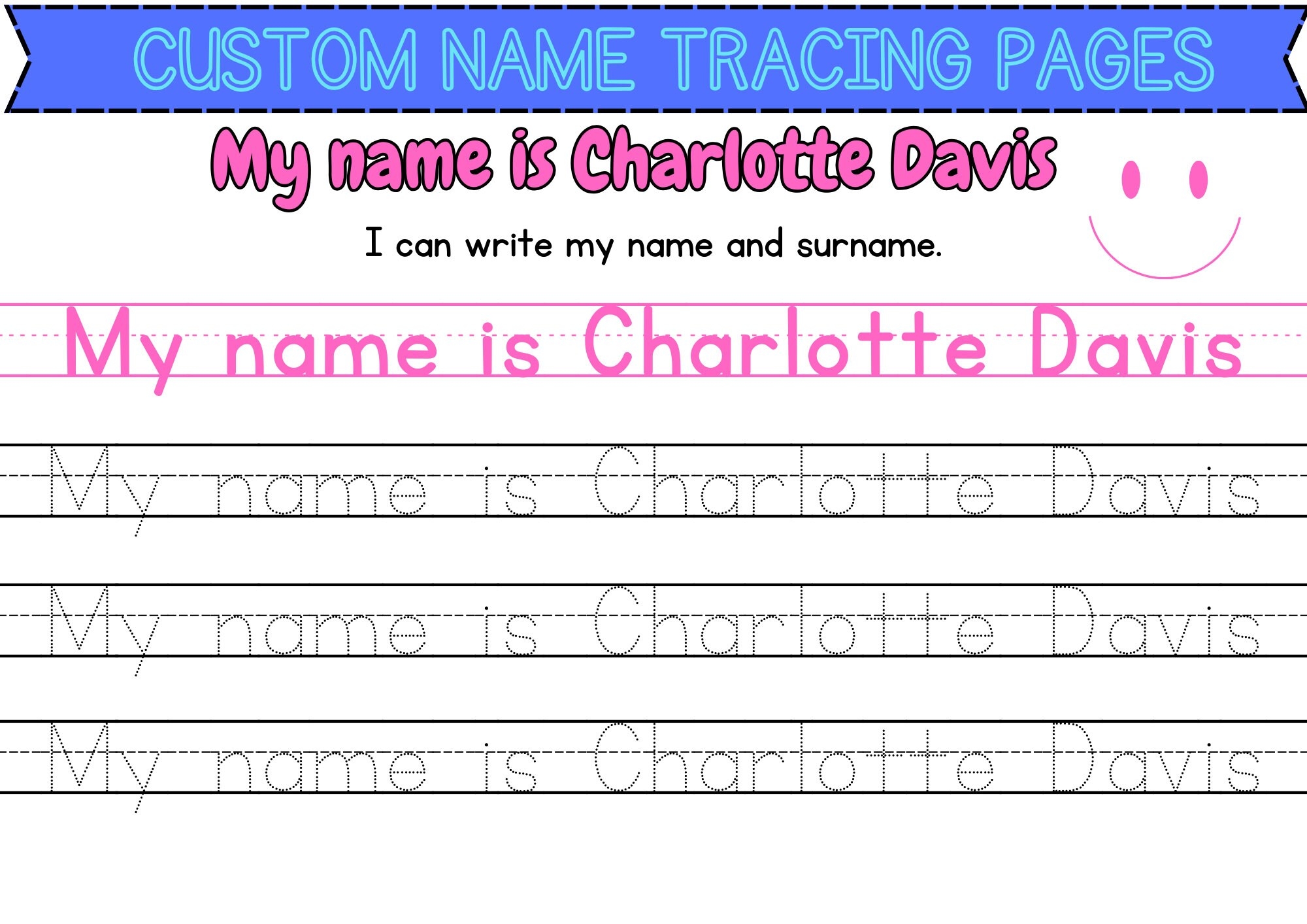 Custom Name Tracing Sheet Handwriting Practice Personalized Name Trace Handwriting Worksheet Custom Made Worksheet Gift Etsy Custom Name Tracing Sheet Handwriting Practice Personalized Name Trace Handwriting Worksheet Custom Made Worksheet Gift Etsy