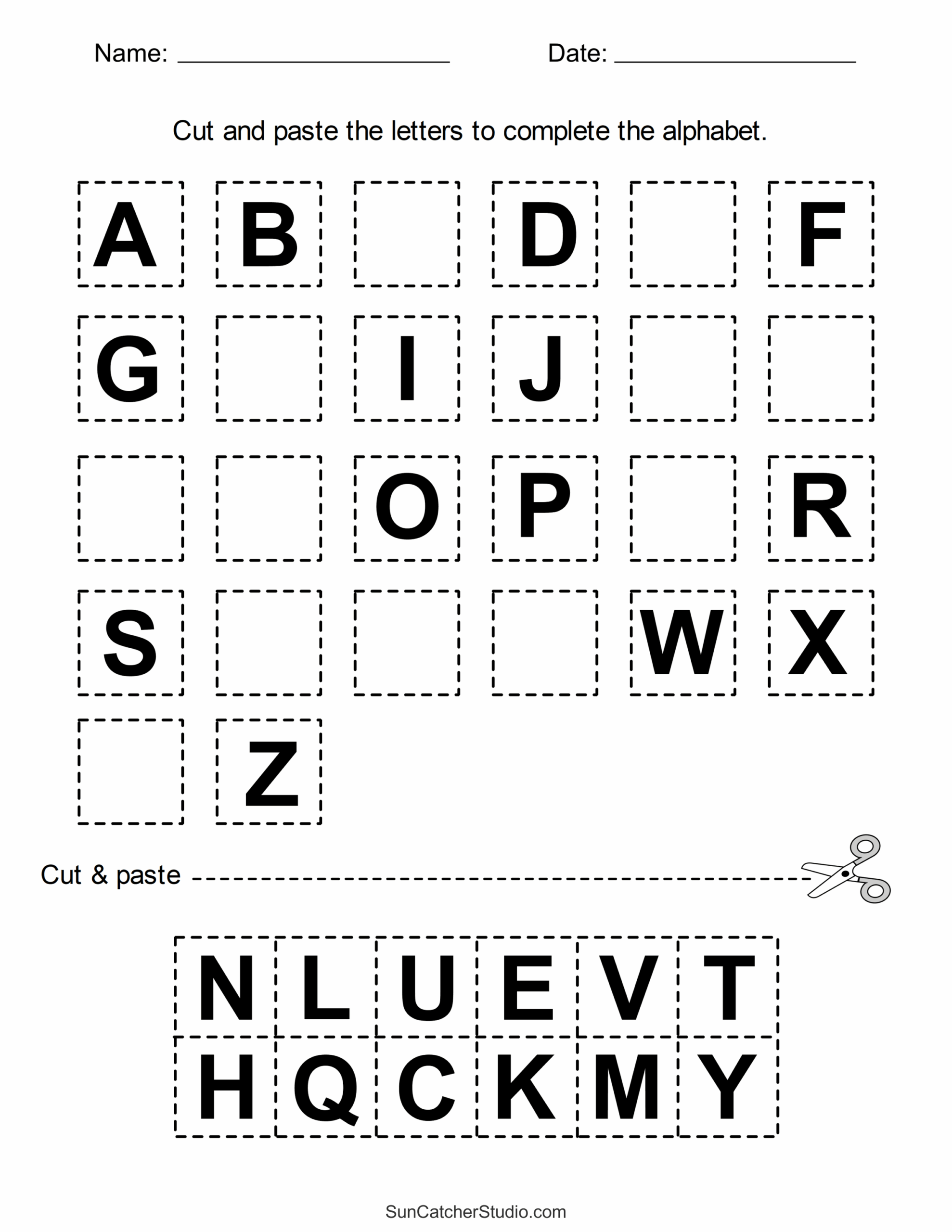 free printable activity worksheets
