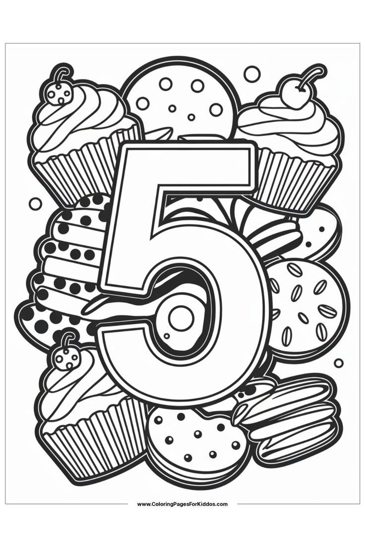 Cute And Cool Number 5 Coloring Pages Free Printables For Kids Cute And Cool Number 5 Coloring Pages Free Printables For Kids