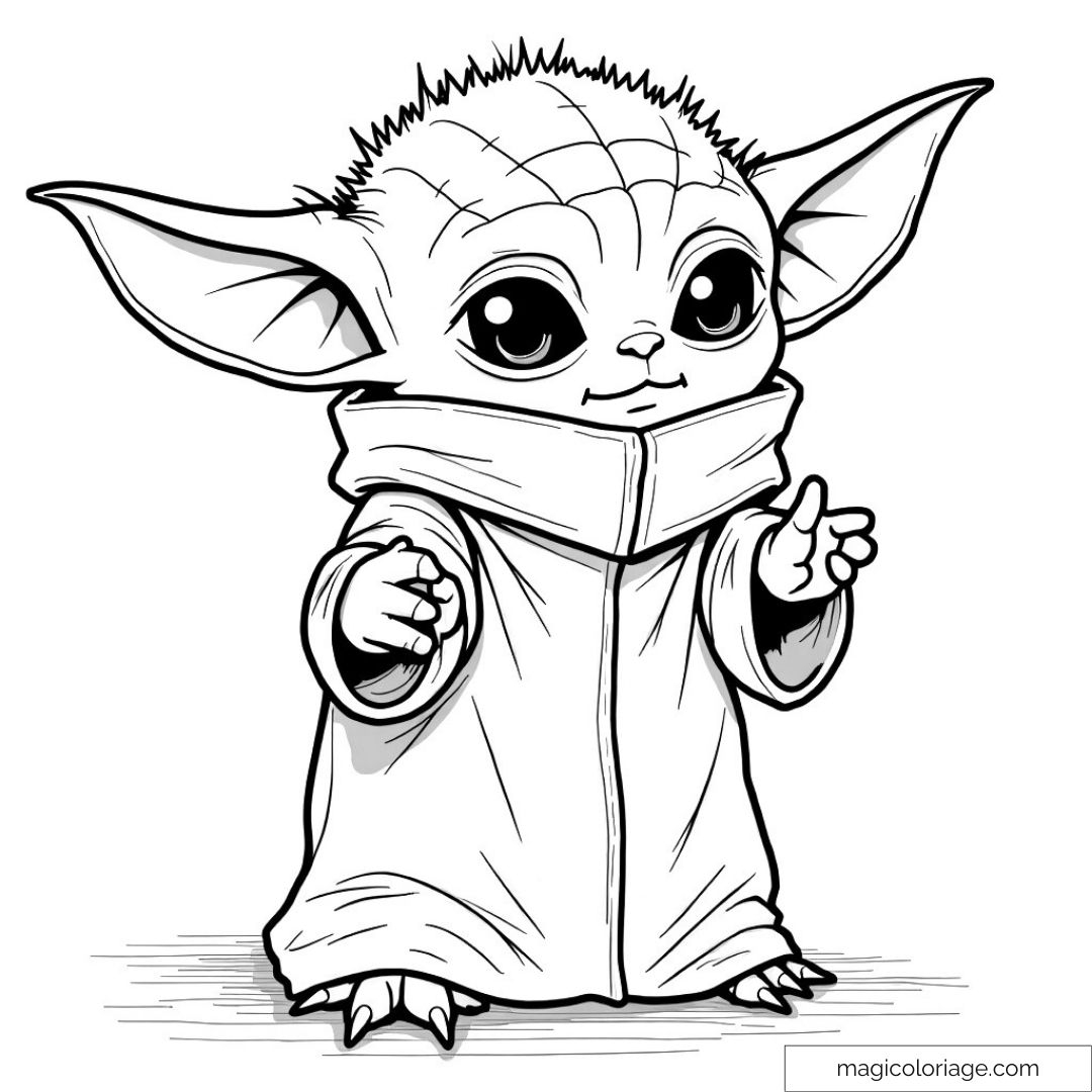 Cute Baby Yoda Coloring Pages For Kids Cute Baby Yoda Coloring Pages For Kids