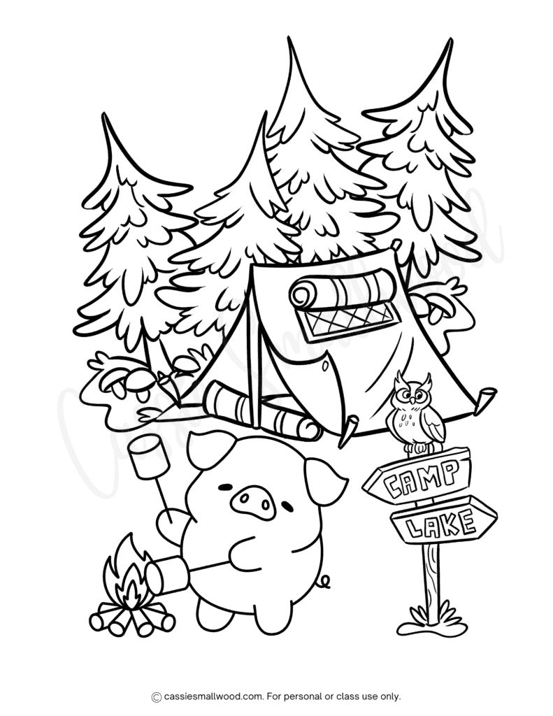 CUTE Coloring Pages Of Camping Cassie Smallwood CUTE Coloring Pages Of Camping Cassie Smallwood