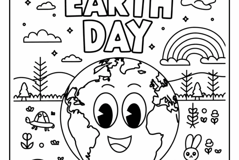 Earth Day Coloring Page