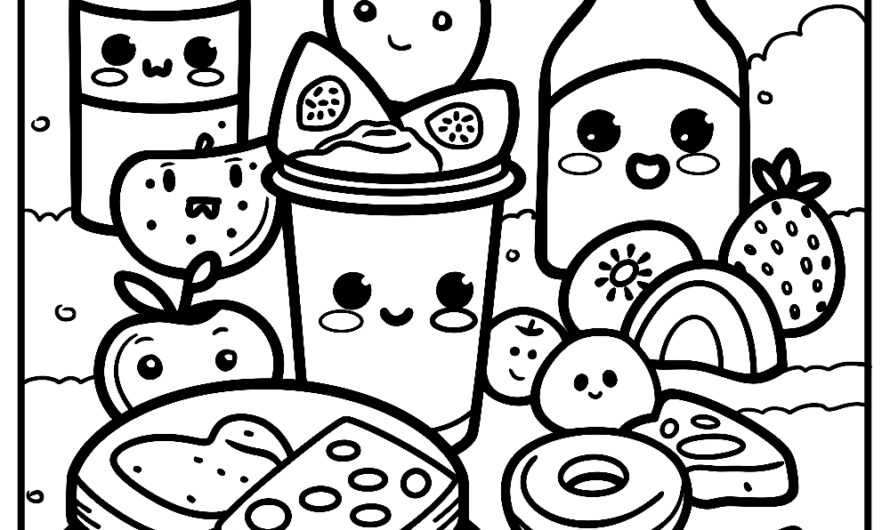Food Cute Coloring Pages