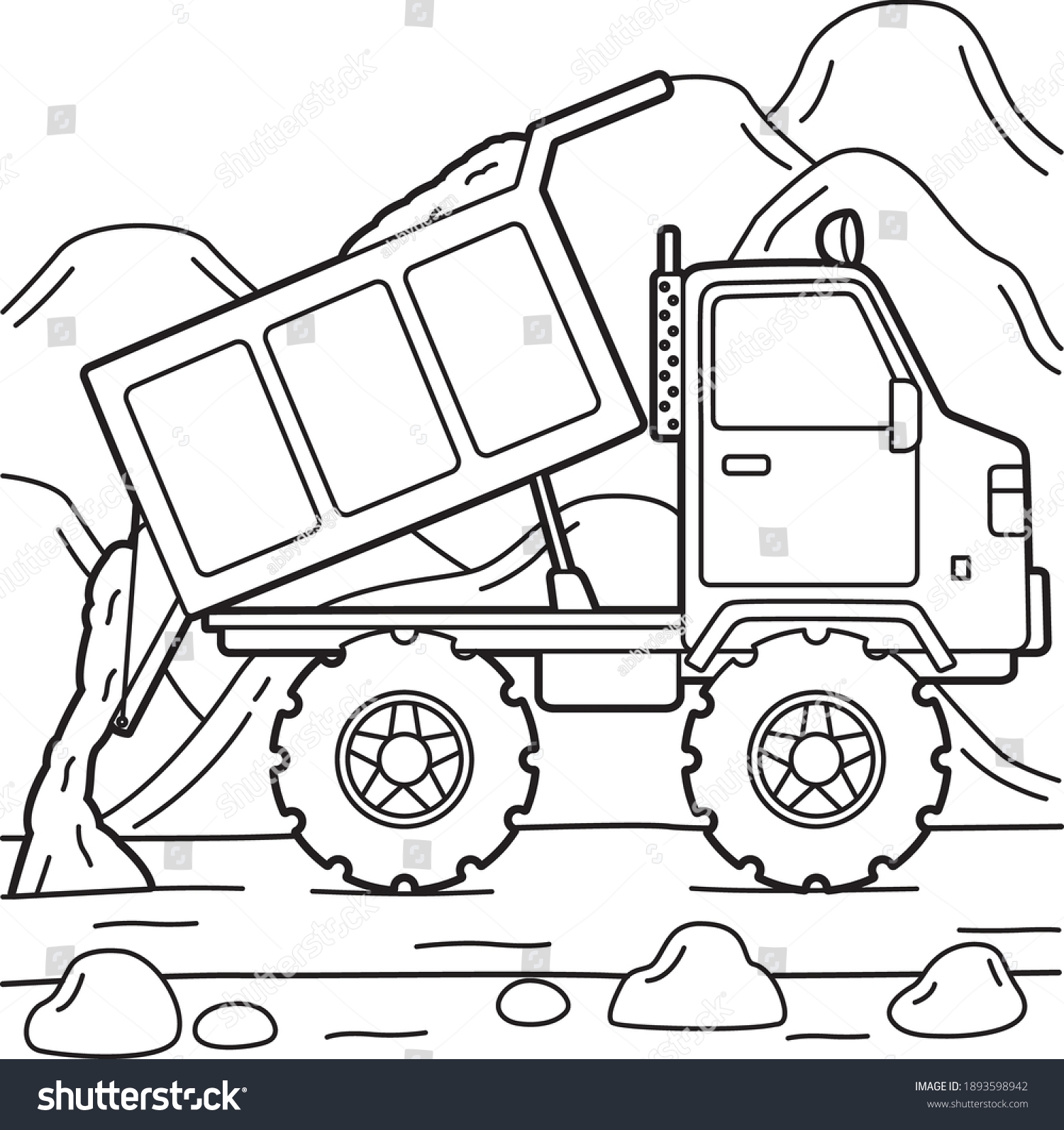 dump truck coloring page dump truck coloring page