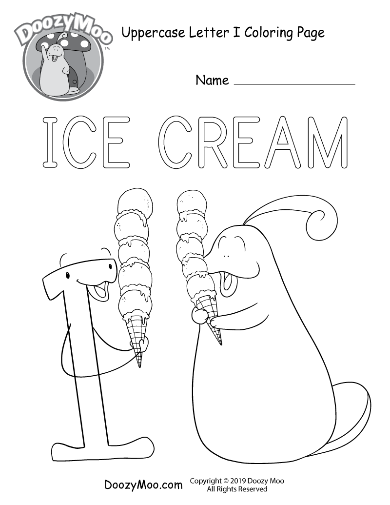 Cute Uppercase Letter I Coloring Page Free Printable Doozy Moo Cute Uppercase Letter I Coloring Page Free Printable Doozy Moo