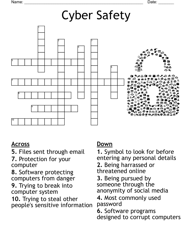 Cyber Safety Crossword WordMint Cyber Safety Crossword WordMint