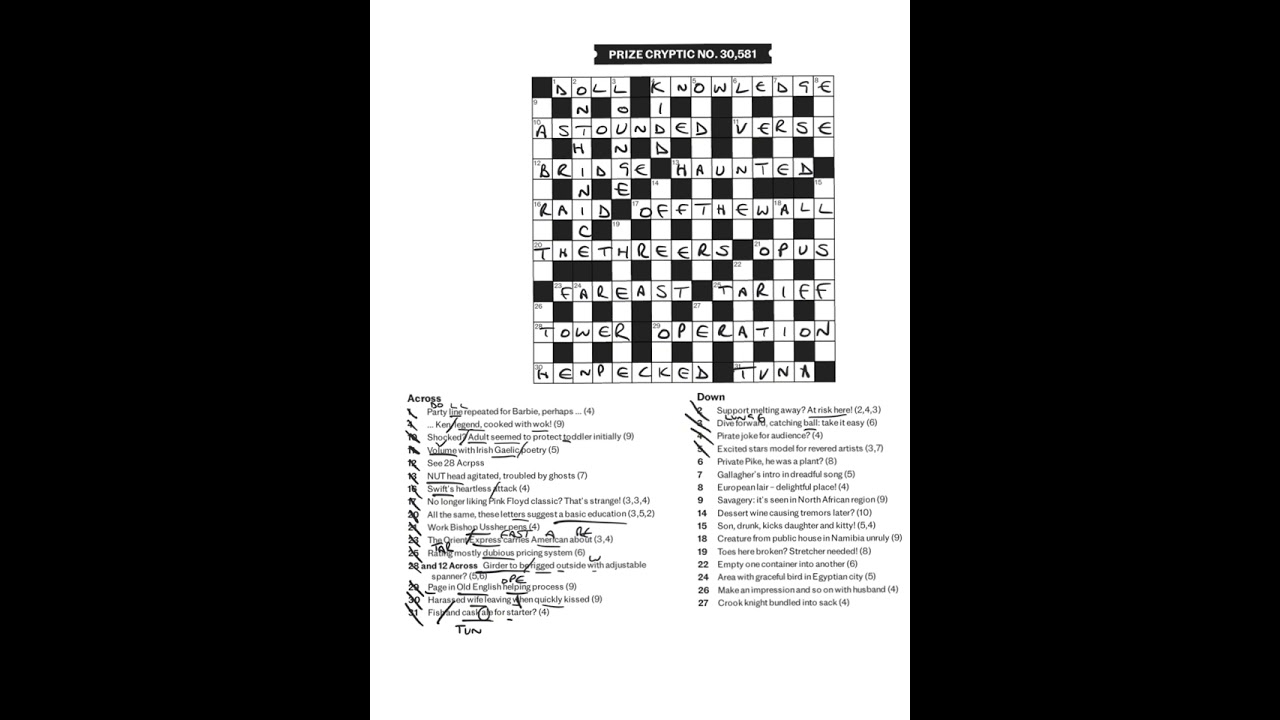 Daily Telegraph Prize Crossword Answers And Walkthrough Sat 6th April 2024 YouTube Daily Telegraph Prize Crossword Answers And Walkthrough Sat 6th April 2024 YouTube
