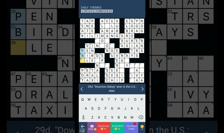 Daily Themed Crossword Answers