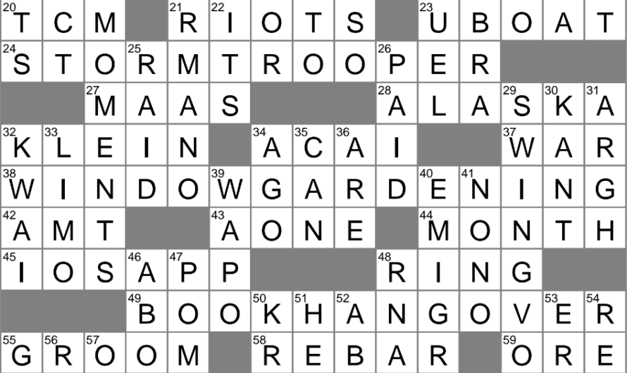 Opening Crossword Clue